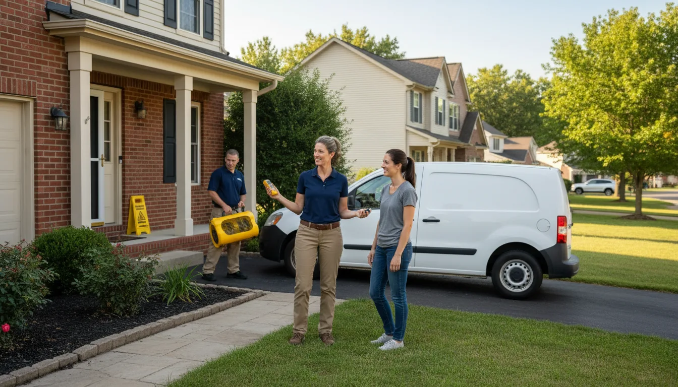 Residential water damage restoration in Williamsfield, IL